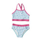 GIRLS' RACERBACK BIKINI - PALM TREE STRIPE