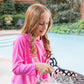 GIRLS' REEF RASHGUARD SWIM SET - FUCHSIA PINK
