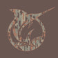 BOYS PROFORMANCE HOODIE TEE WITH CAMO LOGO  - COFFEE QUARTZ