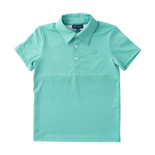 BOYS SS PRO PERFORMANCE POLO - MARINE GREEN