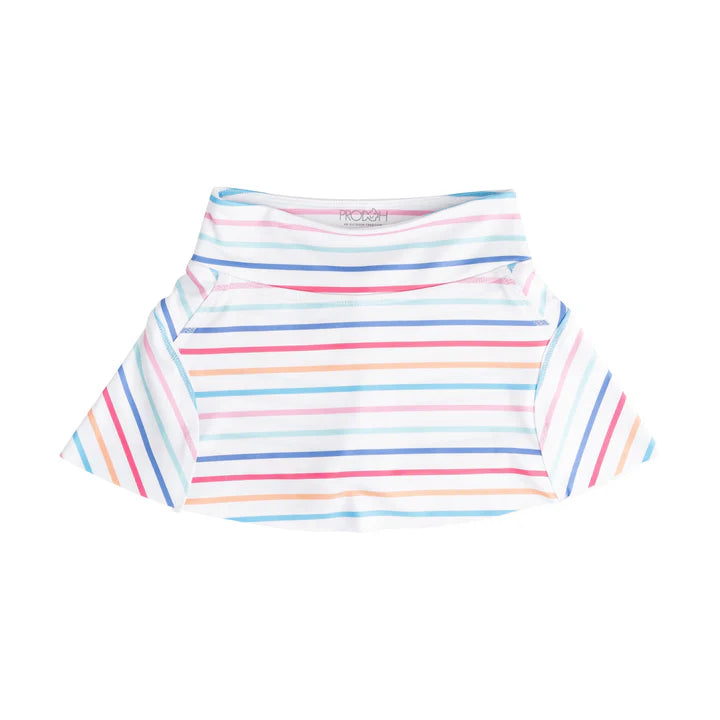 GIRLS TENNIS TWIRL SKORT - SUN-KISSED STRIPE