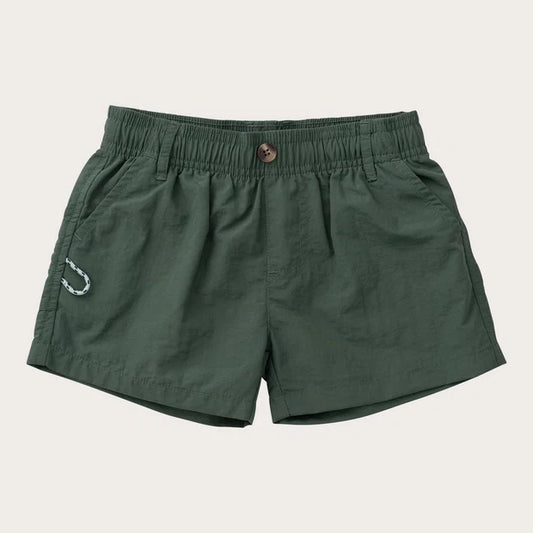BOYS OUTRIGGER PERFORMANCE SHORT - CAMPING GREEN