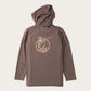 BOYS PROFORMANCE HOODIE TEE WITH CAMO LOGO  - COFFEE QUARTZ