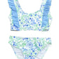 LOREN TWO PIECE SWIM - BLUE GREEN FLORAL