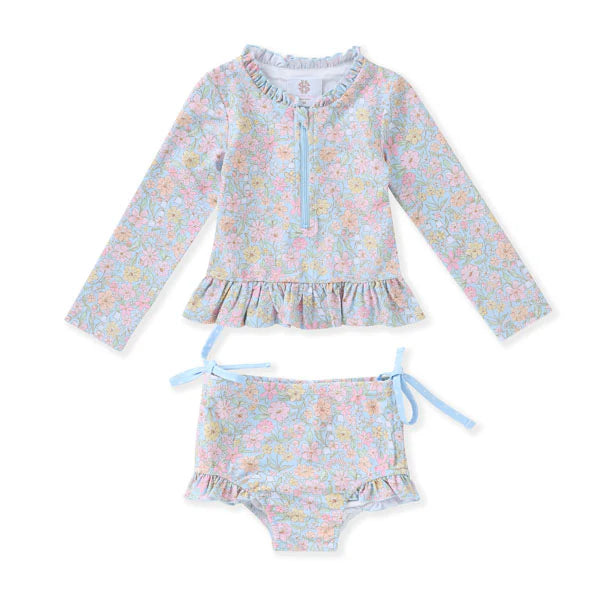 2 PC RASHGUARD SWIM - FLORAL