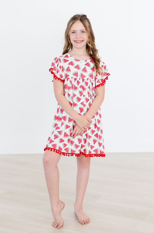 WATERMELON POM POM DRESS