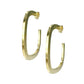 SQUARE ELISA HOOPES - BRUSHED GOLD