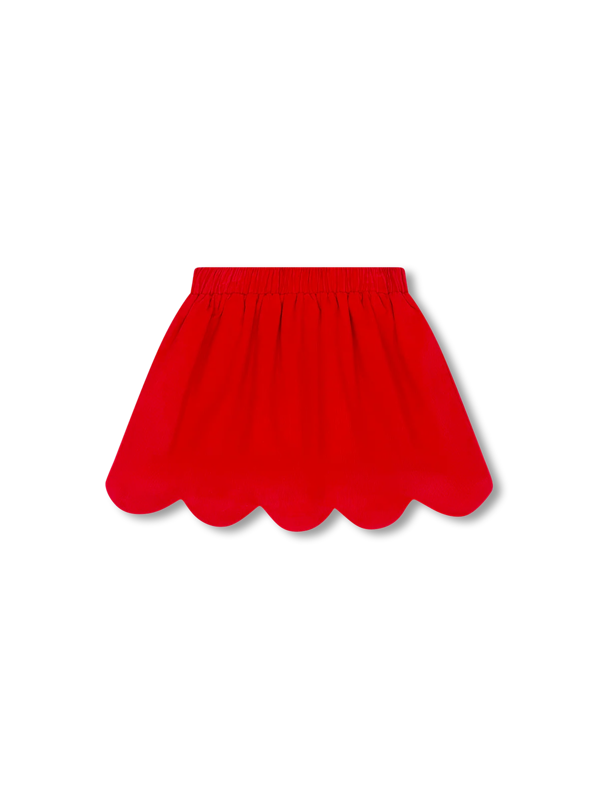 SUSIE SCALLOP SKIRT - HIGH POINT RED CORDUROY