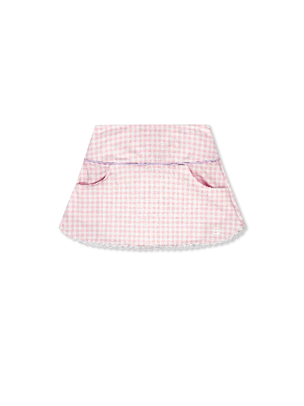 TIFFANY SKORT - COTTON CANDY PINK CHECK, PETAL PURPLE