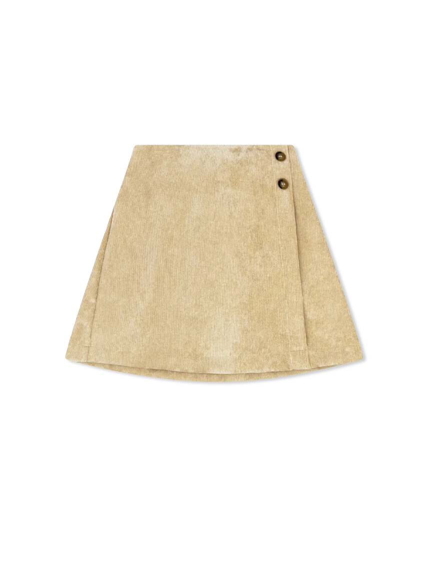 JULIA SKIRT - ALEXANDRIA KHAKI CORDUROY