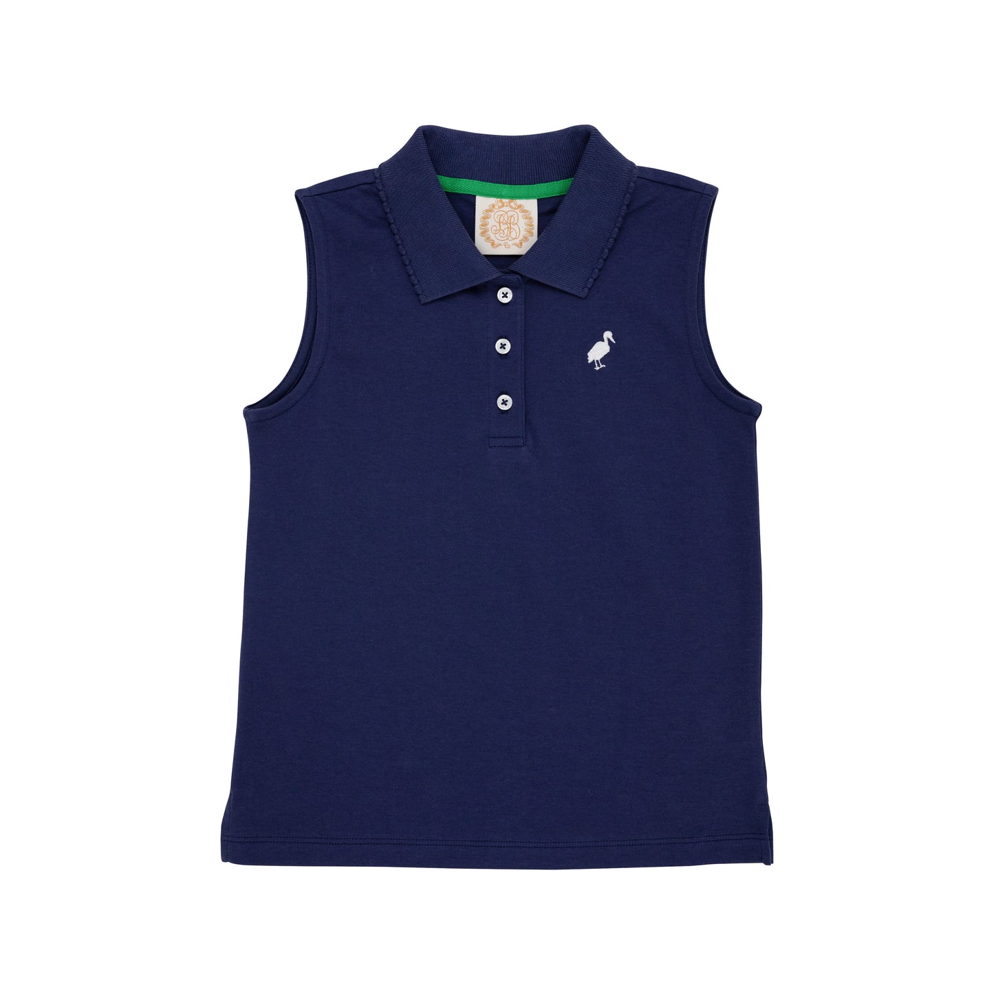 SLEEVELESS ANNA PRICE POLO - NANTUCKET NAVY/WORTH WHITE