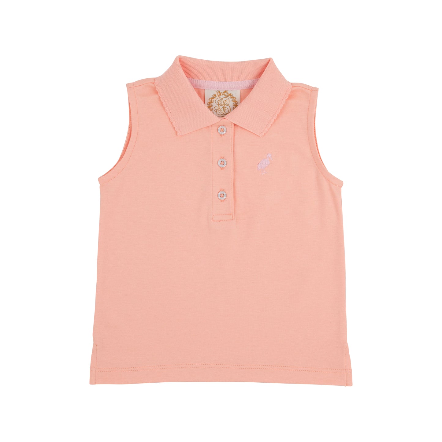 SLEEVELESS ANNA PRICE POLO - POMPANO PEACH/PALM BEACH PINK