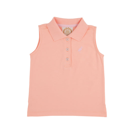 SLEEVELESS ANNA PRICE POLO - POMPANO PEACH/PALM BEACH PINK