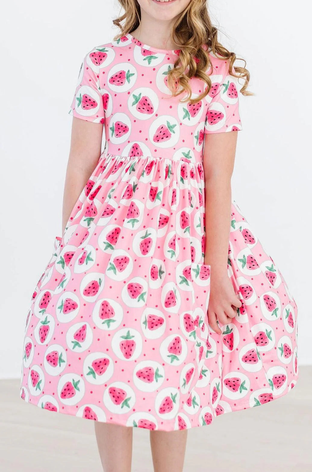 STRAWBERRY FIELDS S/S POCKET TWIRL DRESS
