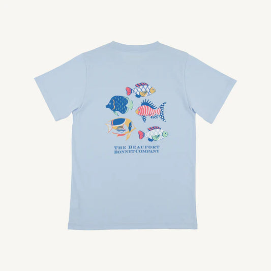 SIR PROPER'S T-SHIRT - BUCKHEAD BLUE/FISH