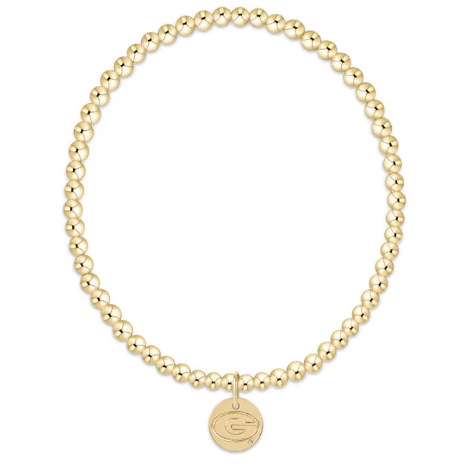 ECOLLEGIATE CLASSIC GOLD 3MMBRACELET - UGA DISC