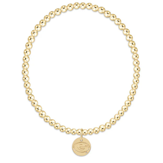 ECOLLEGIATE CLASSIC GOLD 3MMBRACELET - UGA DISC