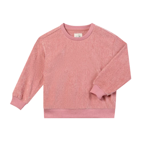 MAEVE SWEATSHIRT - ROSE VELOUR