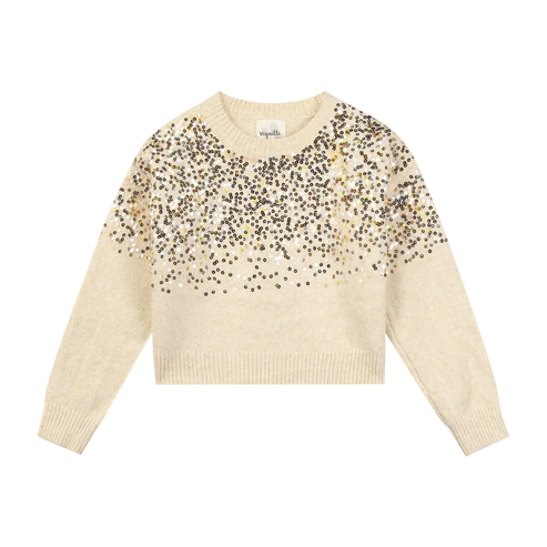 SAMANTHA SWEATER - GOLD SEQUIN