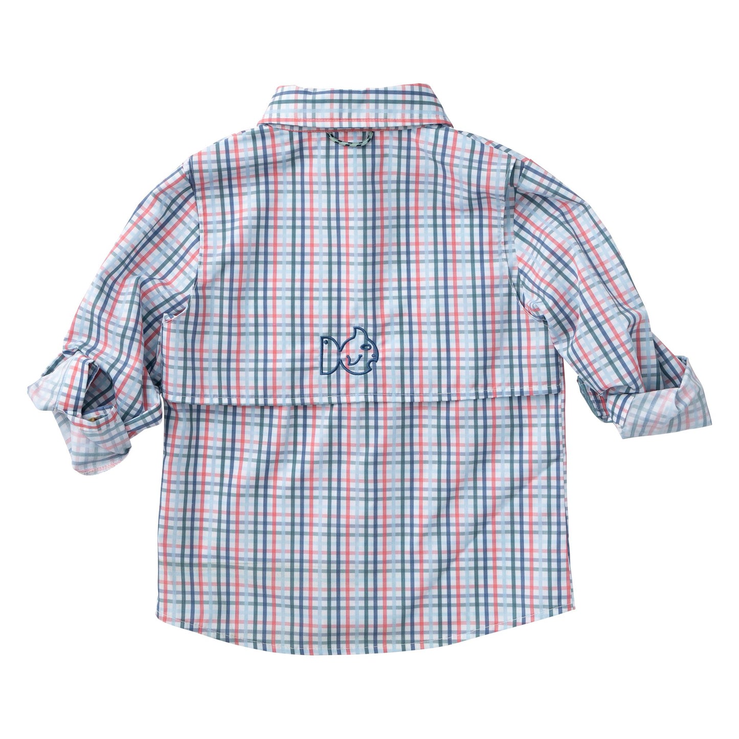 FOUNDERS KIDS FISHING SHIRT - TEA ROSE MULTI COLOR PLAID
