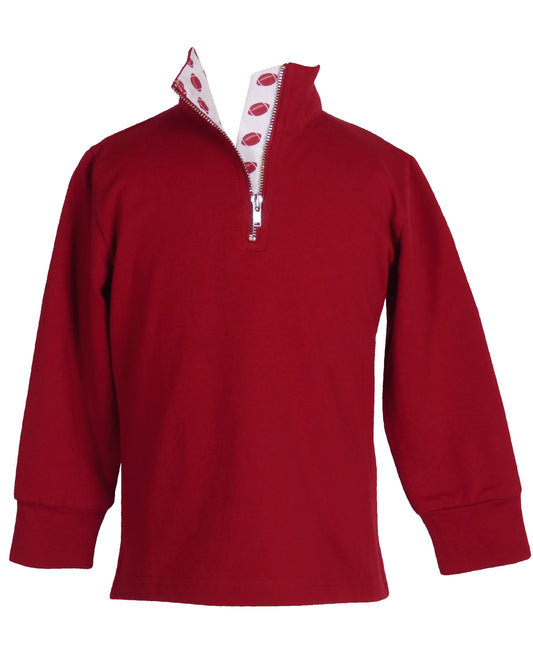 GAME DAY QUARTER ZIP - BURGUNDY