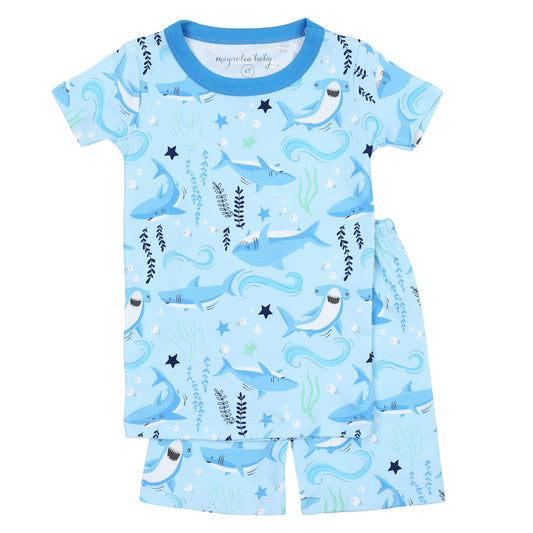 SHARK! SHORT PAJAMAS - LIGHT BLUE