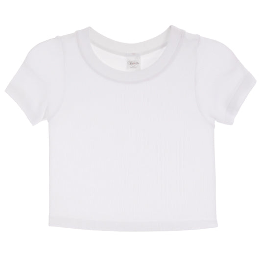 RIBBED BOXY TEE - WHITE