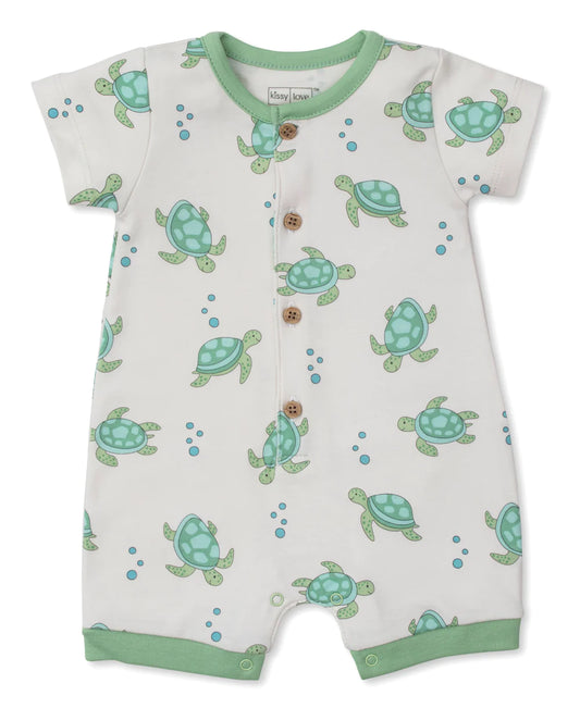 SHORT PLAYSUIT - PLAYFUL TURTLES