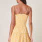 DOREEN DAISY TIE STRAP SMOCKED BACK TOP