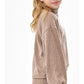 MOCK NECK CABLE KNIT SWEATER - MOCHA