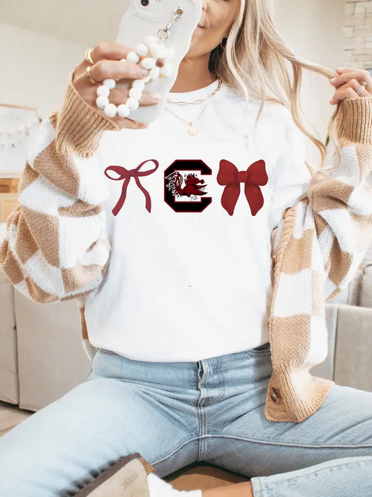 SOUTH CAROLINA GAMECOCK BOWS GRAPHIC TEE