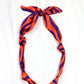 SERAFINA SCARF CHARM NECKLACE - PURPLE/ORANGE