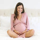 SOLID BAMBOO KNIT MATERNITY ROBE - ASSORTED COLORS