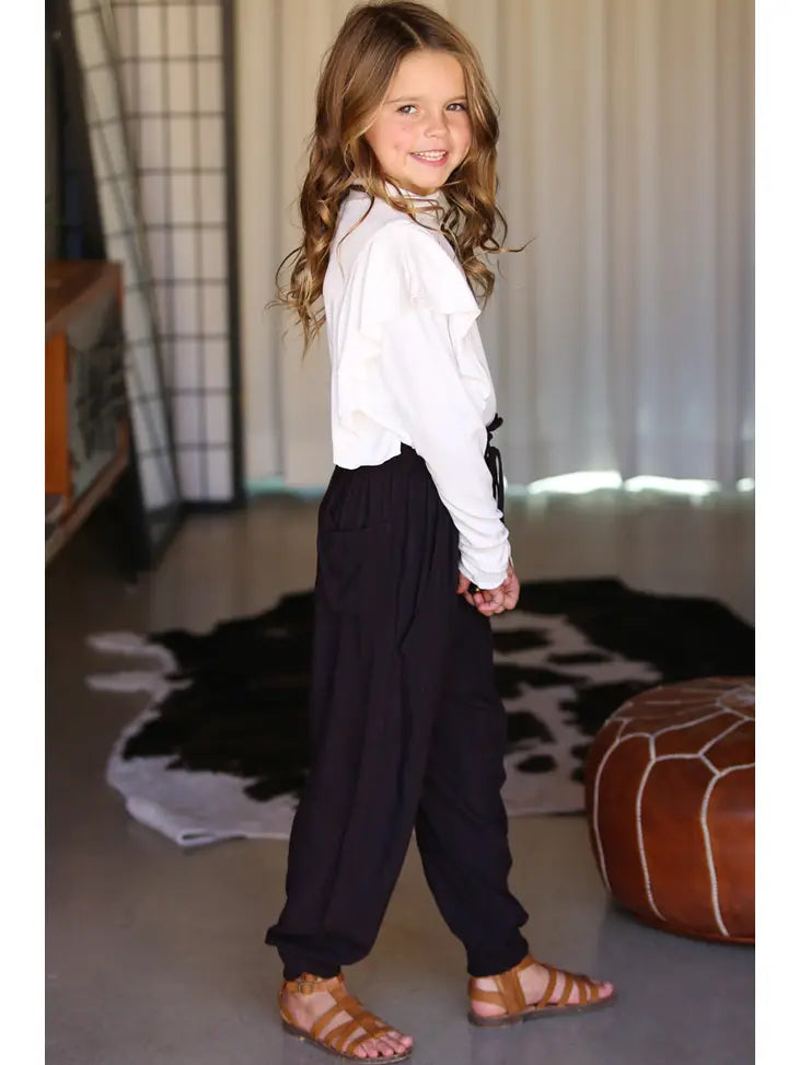 GIRLS JOGGER PANTS - DEEP PURPLE