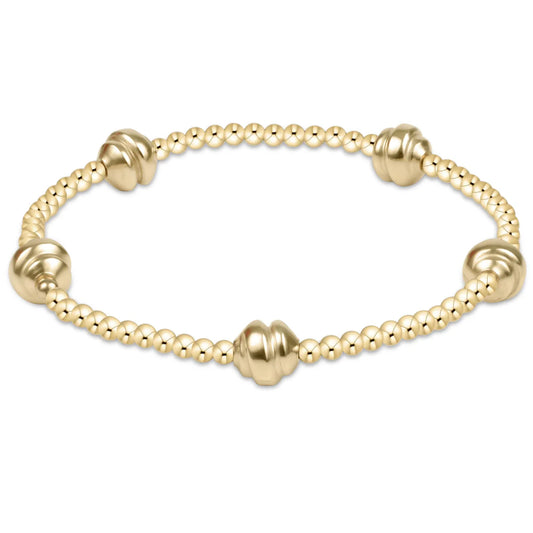 ADMIRE SMALL GOLD 2.5MM BEAD BRACELET - GOLD
