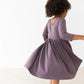 VINTAGE VIOLET 3/4 POCKET TWIRL DRESS