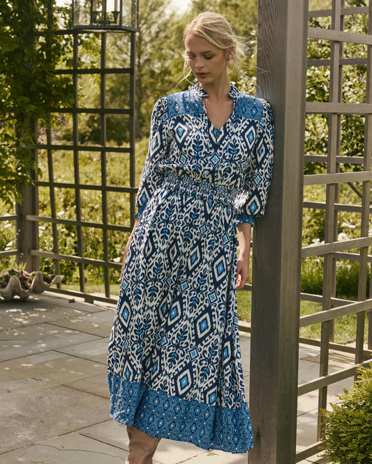 ANNABETH TERRACE VIEW MAXI DRESS - BOAT BLUE