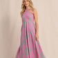 ANNISTON PETAL MAXI DRESS - VERY BERRY