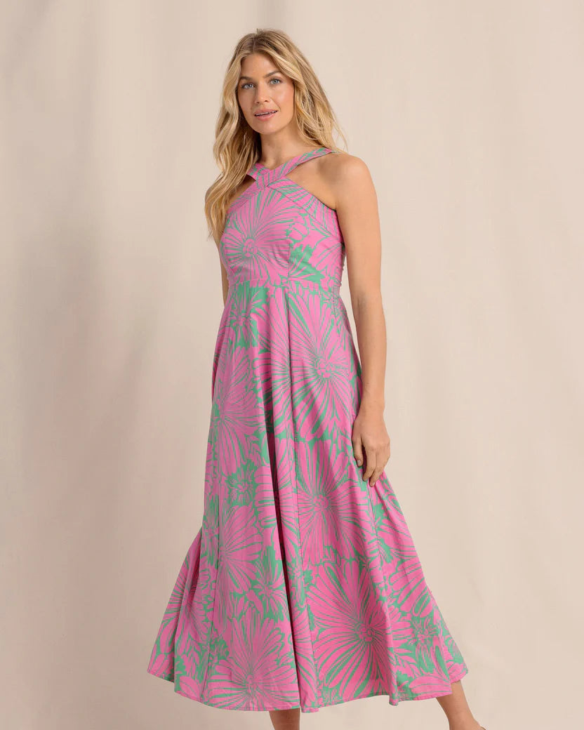 ANNISTON PETAL MAXI DRESS - VERY BERRY