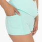 VENICE CROSSOVER WAIST ACTIVE SKORT - ICE GREEN