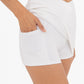 VENICE CROSSOVER WAIST ACTIVE SKORT - WHITE