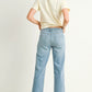MID RISE STRETCHY STRAIGHT LEG JEAN - LIGHT DENIM