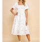 MIDI LACE DRESS - WHITE