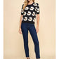 FLORAL PRINTED SWEATSHIRT - BLACK