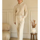 ELASTIC WAIST PULL-ON SWEATPANTS - OATMEAL