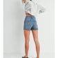 HIGH RISE UTILITY CARGO SHORT - MEDIUM DENIM