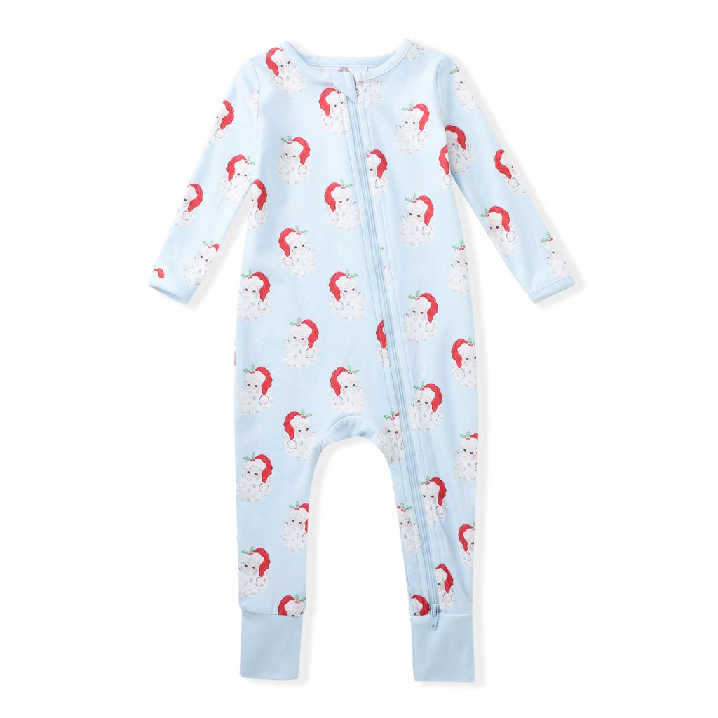 BLUE BUTTERKNIT LAYETTE - SANTA