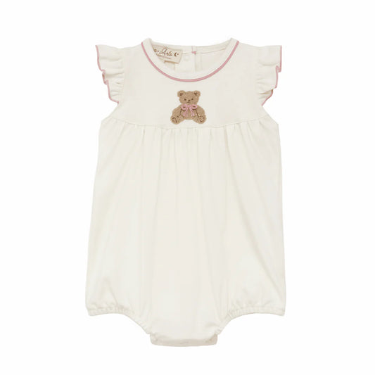 BEAR HUGS HAND-EMBROIDERED BUBBLE - DUSTY ROSE