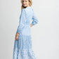 BLAIRE GARDEN PRINTED MAXI DRES - CLEARWATER BLUE