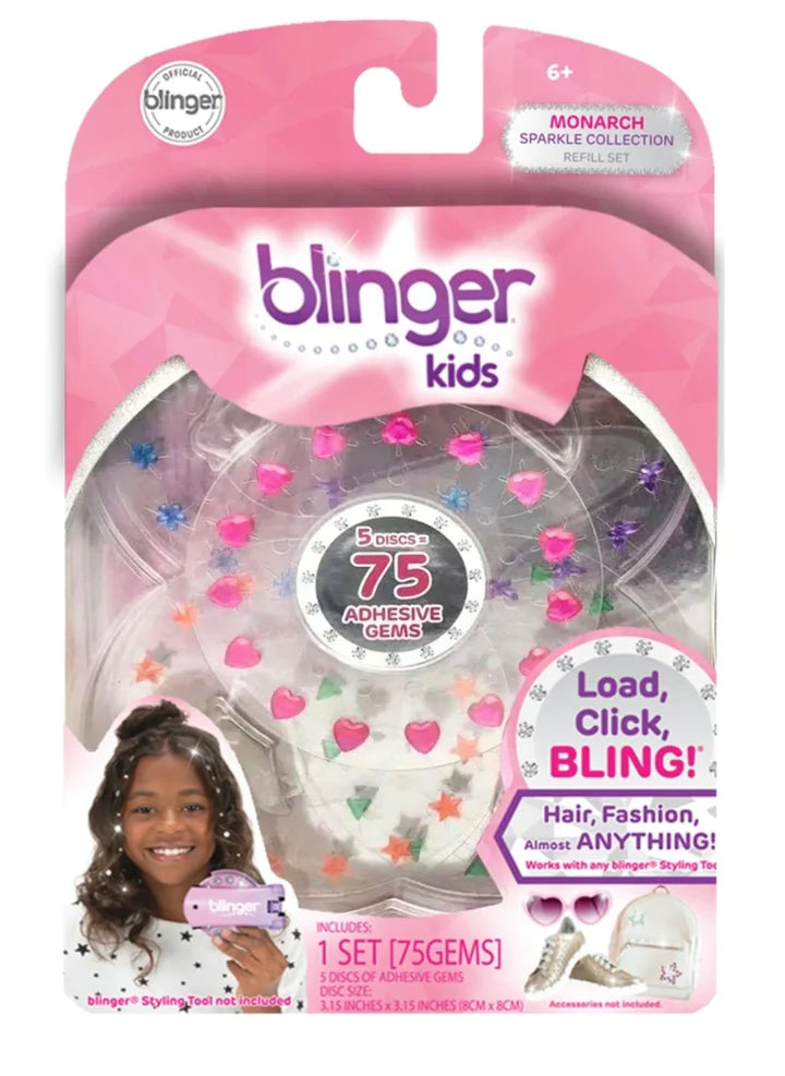 Pink Travel Case Blinger Deluxe Set Blinger Refill Gems Hair Jewels Storage  Bag